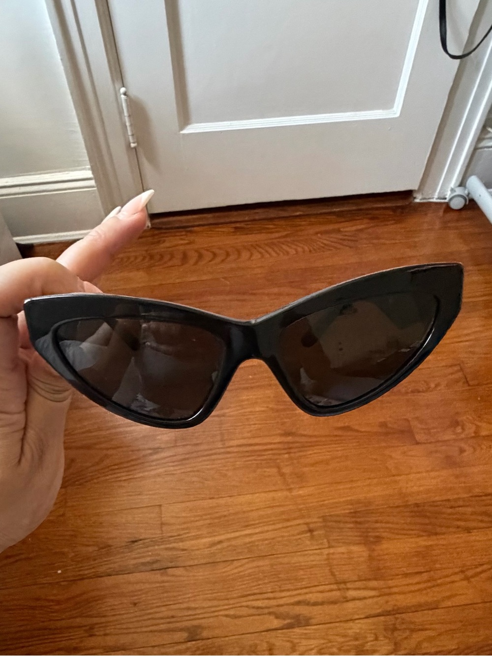 Dolce & Gabbana Black Sunglasses with Gold DG Emblem (Cat Eye)